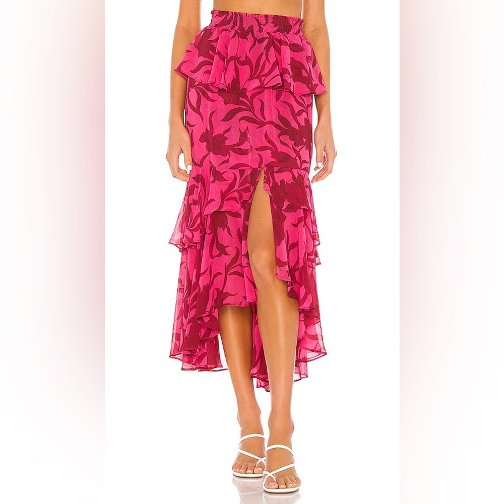 MISA Los Angeles Kalani Skirt Pink Floral